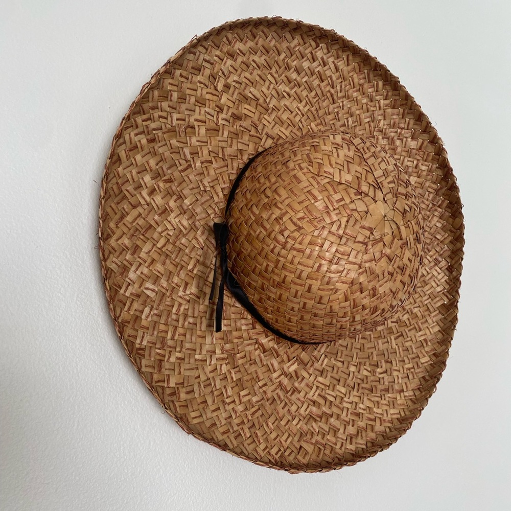 Wide Wicker Sun Hat